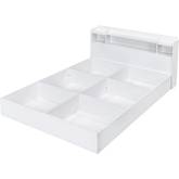 Perse Queen Bed in White Finish Wood