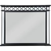 Varian II Mirror in Black & Glass Mirror Finish