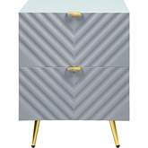 Gaines Nightstand in High Gloss Gray