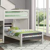 Ratana Optional Twin Bed for Loft Bed in Gray & White Finish