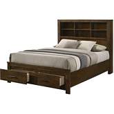 Merrilee II King Bed in Oak Finish Wood