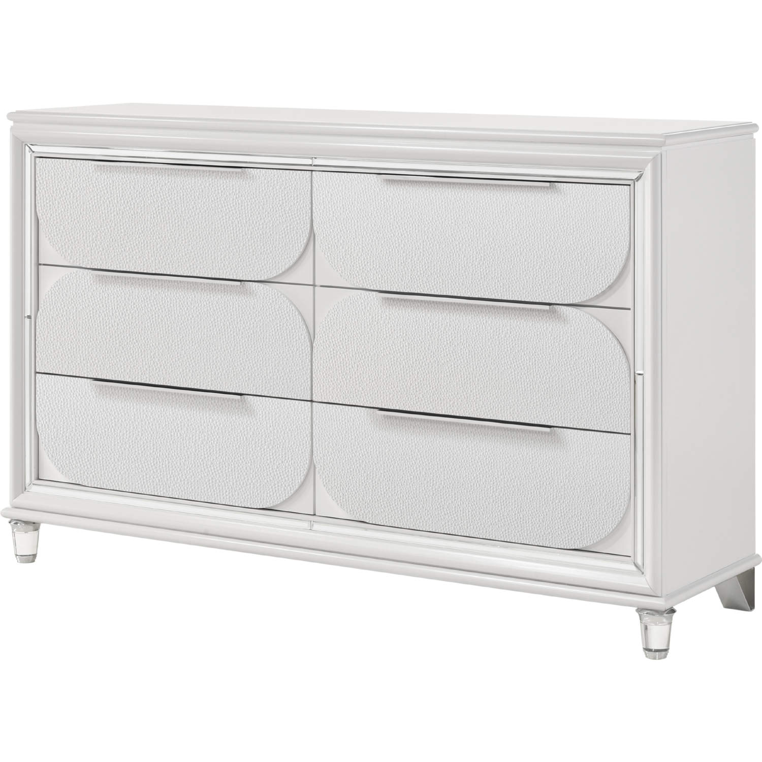 Tarian Pearl White Finish Dresser