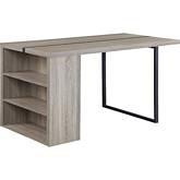 Patwin 60" Dining Table in Rustic Oak & Black Finish