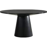Froja 59" Round Dining Table in Black