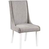 Hollyn Dining Chair in Gray Linen & White Finish