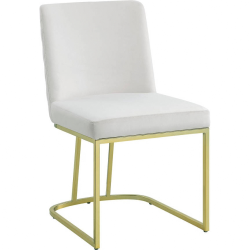 Paxley Dining Chair in Beige Velvet & Gold (Set of 2)