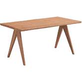 Velentina 63" Dining Table in Light Walnut Finish