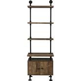 Ensata II Side Pier Audio Rack in Rustic Oak & Black