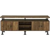 Ensata II 60" TV Stand in Rustic Oak & Black