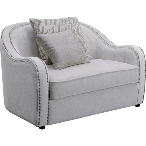 Mahler Accent Chair with 2 Pillows in Beige Linen