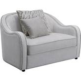 Mahler Accent Chair with 2 Pillows in Beige Linen