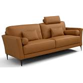Tussio Loveseat in Saddle Tan Leather