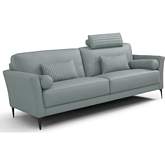 Tussio Sofa in Water Blue Leather