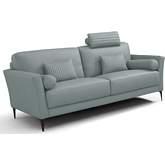 Tussio Loveseat in Water Blue Leather