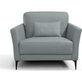 Tussio Accent Chair in Water Blue Leather