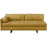 Radia Left Arm Sofa in Turmeric Top Grain Leather