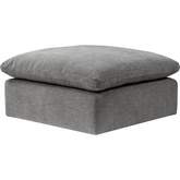 Naveen Modular Ottoman Sectional Unit in Gray Linen