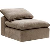 Naveen Modular Armless Chair Sectional Unit in Beige Linen
