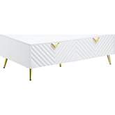 Gaines Coffee Table in High Gloss White & Gold