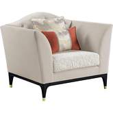 Tayden Accent Chair in Beige Velvet