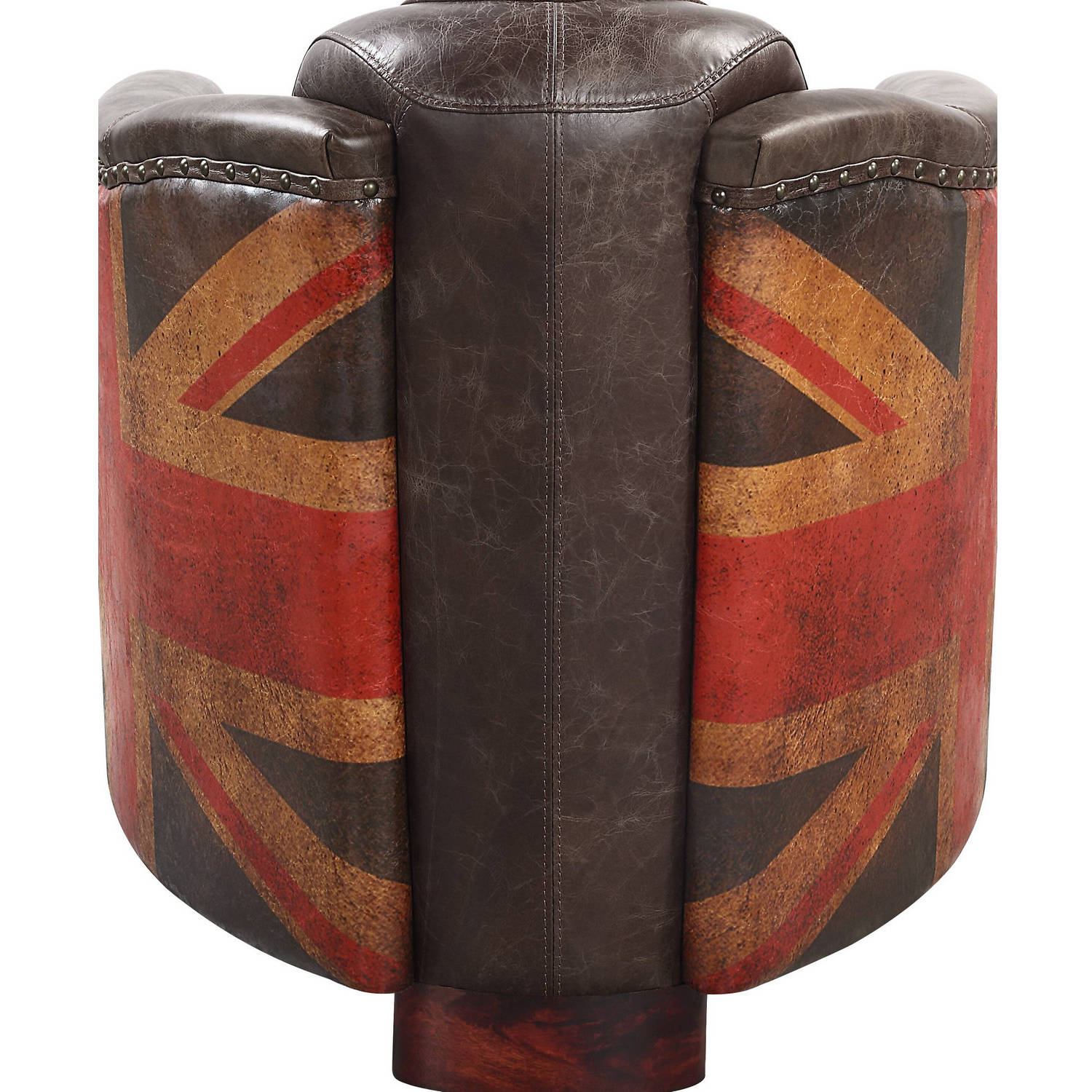 Acme LV01811 Brancaster Accent Chair in Antique Slate & Union Jack