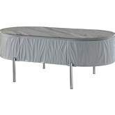 Yukino Coffee Table in High Gloss Gray & Chrome