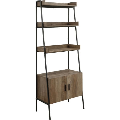 Zakwani Bookcase in Rustic Oak & Black Metal