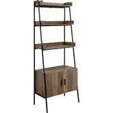 Zakwani Bookcase in Rustic Oak & Black Metal
