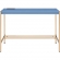 Midriaks Writing Desk in High Gloss Navy Blue & Gold Metal