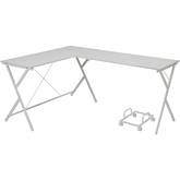 Dazenus Computer Desk in White Finish