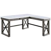 Talmar Writing Desk withLift Top in Marble & Weathered Gray Finish