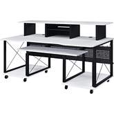 Megara Music Desk in White & Black Finish