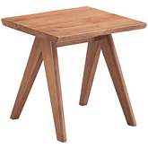 Velentina Accent Side Table in Natural Wood Finish