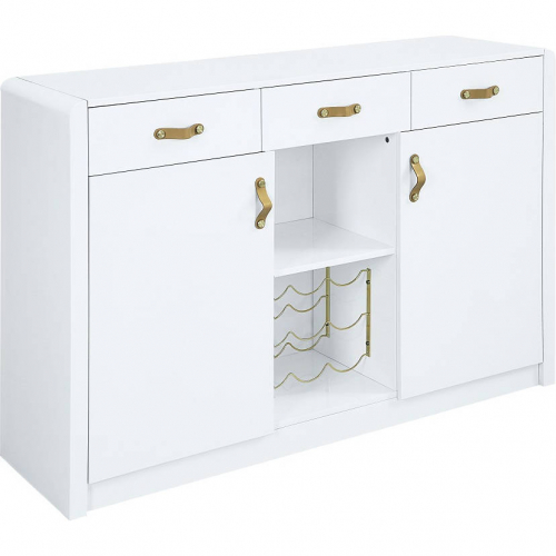 Paxley Server in High Gloss White & Gold