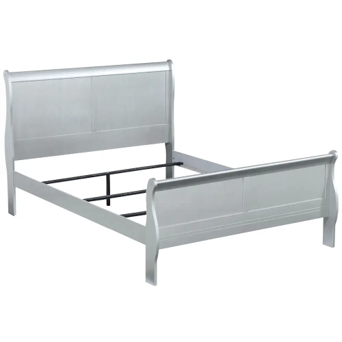 Louis Philippe Twin Bed in Platinum Finish