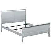 Louis Philippe Twin Bed in Platinum Finish