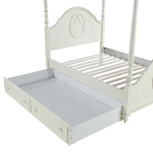 Dorothy Twin Trundle Bed in Ivory Finish