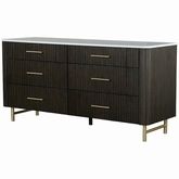 Clayten Dresser in Marble & Espresso Finish