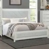 Jehoram King Bed in Tufted Beige Linen & Beige