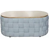 Saree Coffee Table in Light Teal Chenille