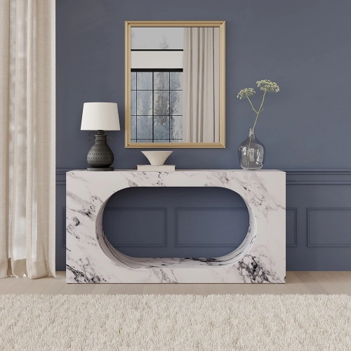 Fritzy Console Table in Engineered Stone