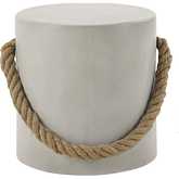 Gene Accent End Table in Faux Gray Finish Cement