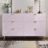 Gaines Dresser in High Gloss Pink