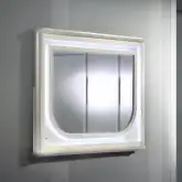 Laveda Mirror with LED in Pearl White Finish Wood
