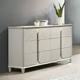 Laveda Dresser in Pearl White Finish Wood