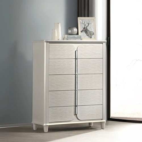 Laveda Chest in Pearl White Finish Wood