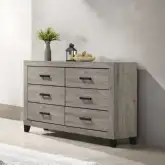 Mari Dresser in Light Gray Wood