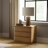 Zoey Nightstand in Wire Brushed Oak