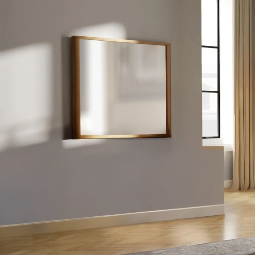 Zoey Mirror in Wire Brushed Oak Finish