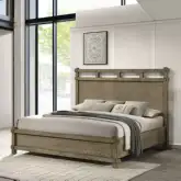 Colton King Bed in Antique White Oak Finish